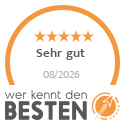 werkenntdenBESTEN Siegel mit der Bewertung Sehr gut