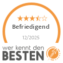 werkenntdenBESTEN Siegel mit der Bewertung Befriedigend
