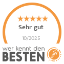 Zum Eintrag auf werkenntdenBESTEN.de werkenntdenBESTEN Siegel mit der Bewertung Sehr gut