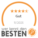 werkenntdenBESTEN Siegel mit der Bewertung Gut