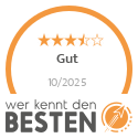 werkenntdenBESTEN Siegel mit der Bewertung Gut